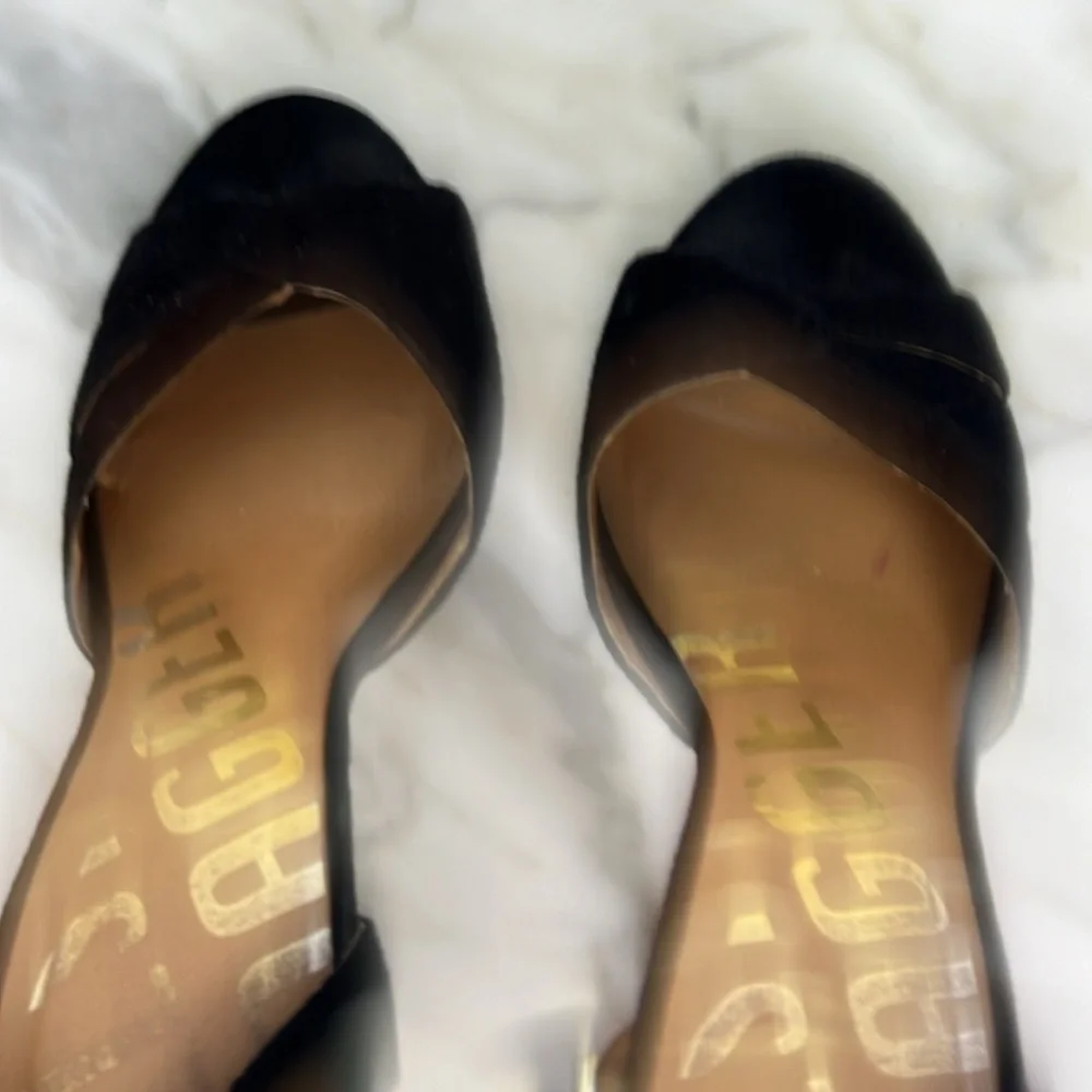 Sexy Kelsi Dagger black and gold platform heels 7‎